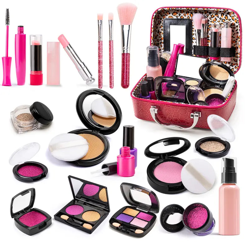 Simulated Makeup Kit for Girls, Play Makeup Set for Kids