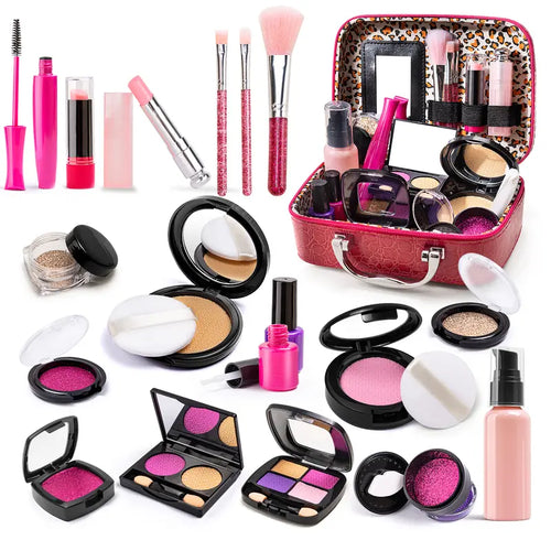 Simulated Makeup Kit for Girls, Play Makeup Set for Kids