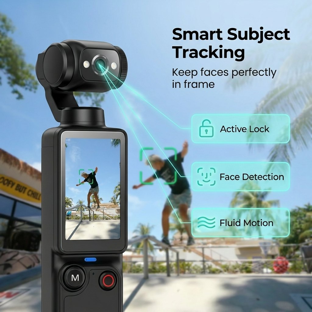 Xtra MuseTM Pro — 2.5K AI Pocket Camera with 180° Rotating Lens