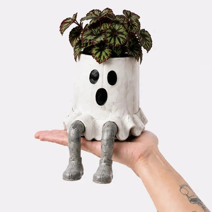 🎉49% OFF – 🎃 Halloween Hanging Leg Planter | Hand-Painted Resin Character Pot for Succulents, Shelves, Desks, Porches & Spooky Seasonal Displays 🪴