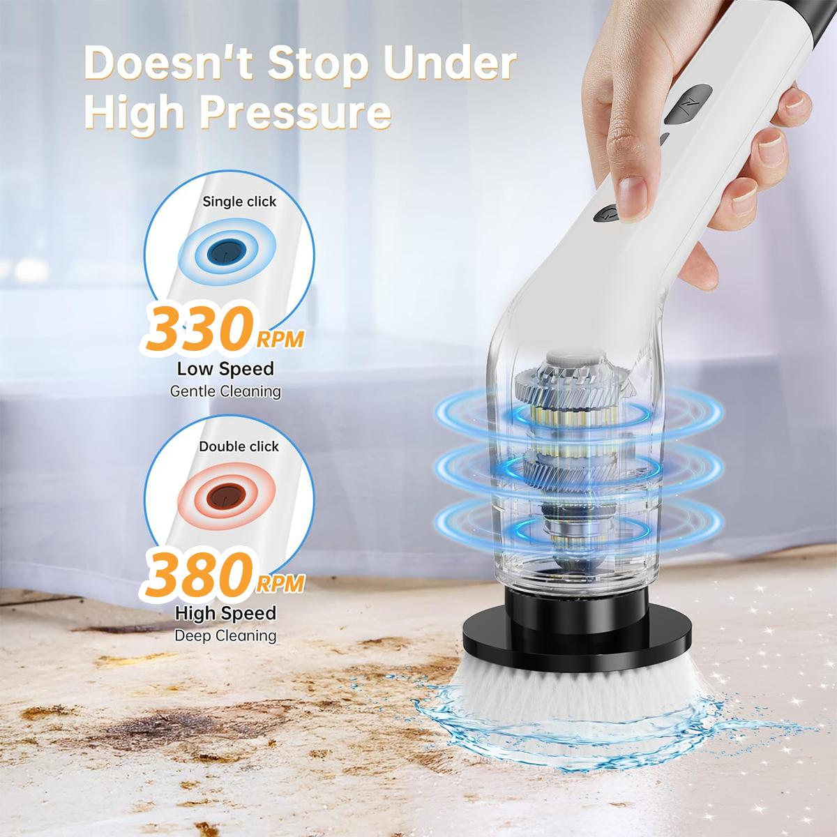 🧼 Electric Spin Scrubber Kit, Cordless Waterproof Power Cleaning Brush, Multi Replaceable Brush Heads for Bathroom, Tile, Floor, Bathtub