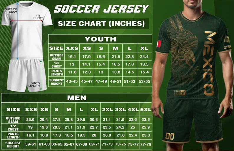 🇲🇽Men's Mexican Aztec Soccer Print Casual Tee