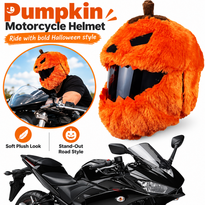 🎅🎃 Festive Plush Motorcycle Helmet Cover – Santa & Pumpkin