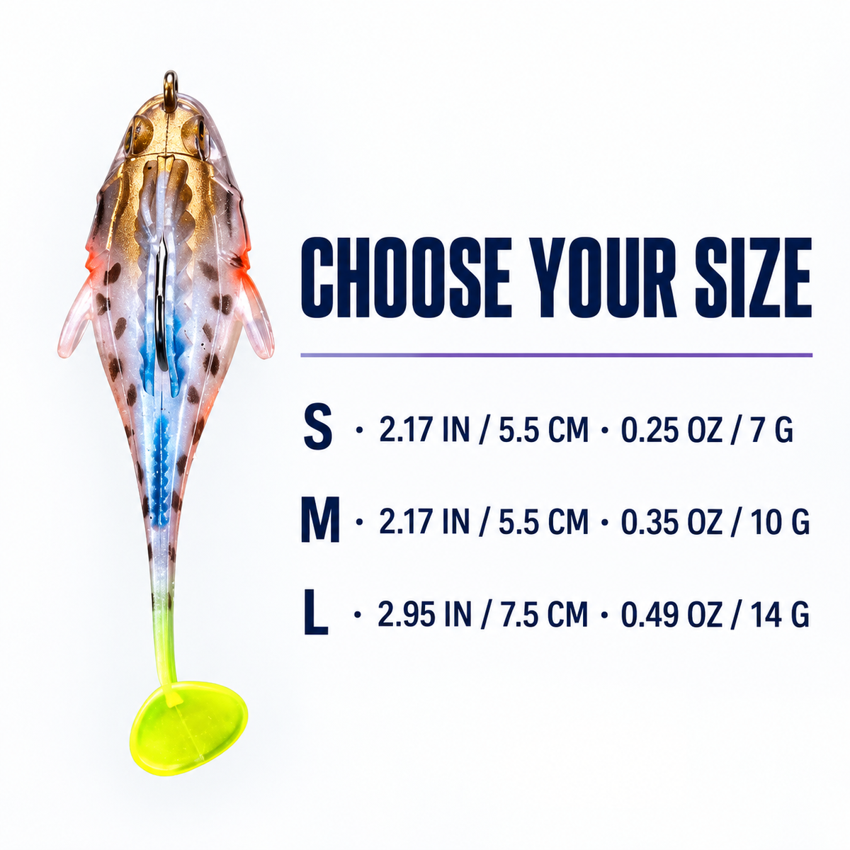 5-Piece T-Tail Soft Lure Set with Box