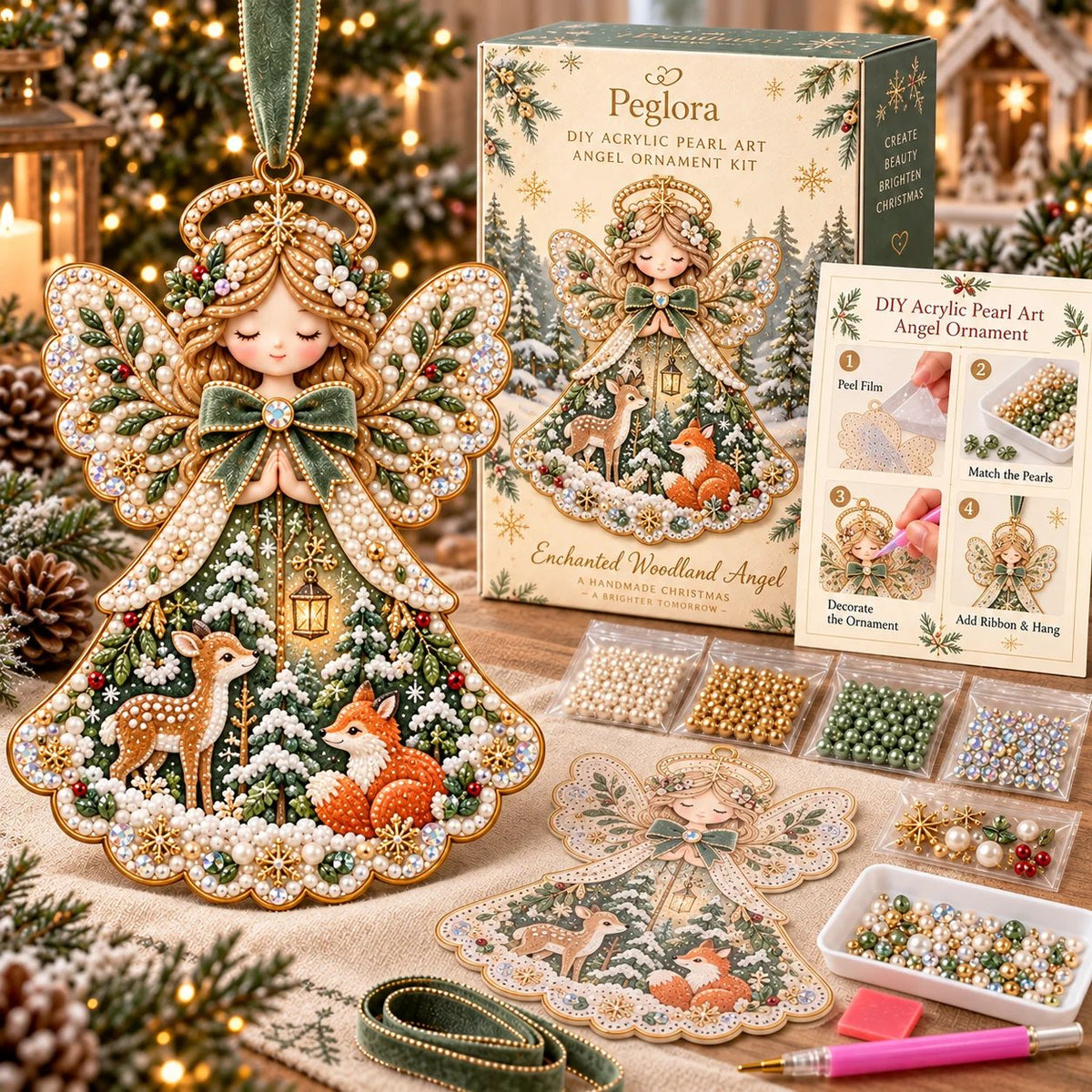 🔥Last Day 49% OFF - 👼✨ DIY Pearl Art Christmas Angel Ornament Kit