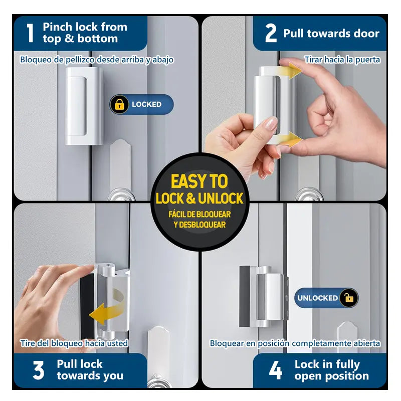 Heavy-Duty Aluminium Anti-Force Antitheft Lock Latches & Bolts