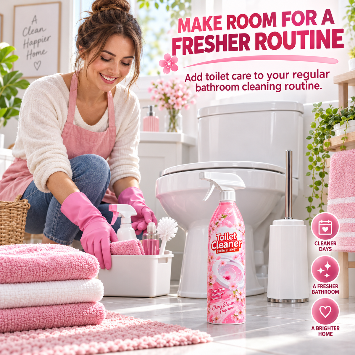 🌸✨ Blossom Fresh – Cherry Blossom Toilet Cleaner Spray