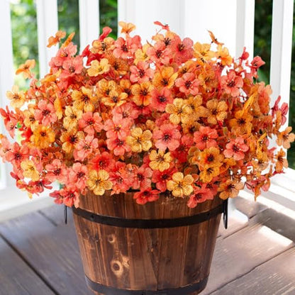 🍂Artificial Fall Flowers Faux Mums for Outdoor Indoor Garden Home Decoration