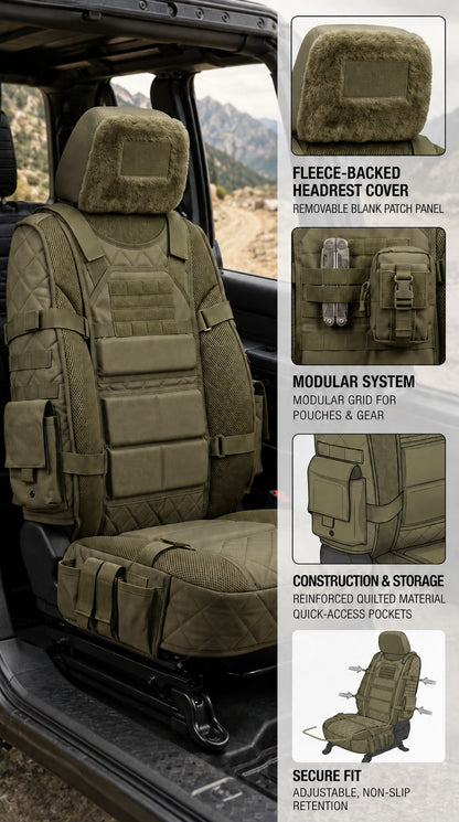 Free shipping🚙Rugged Truck Seat Cover – Tactical Storage, Seat Protection & All‑Day Comfort