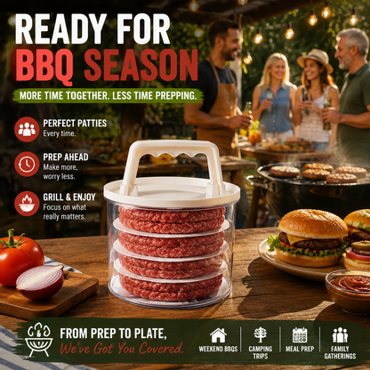 🍔 Burger Patty Press Kit – Make Perfect Homemade Burger Patties Every Time | BBQ Essential