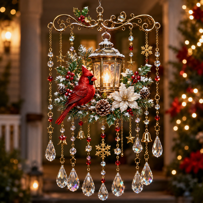 🎁Christmas Crystal Wind Chime for Porch & Garden Decor