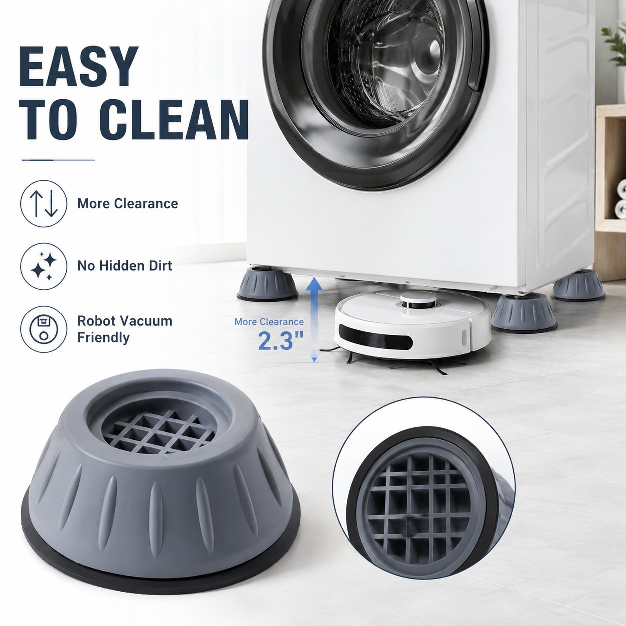 Anti-Vibration & Noise Reduction Washing Machine Foot Pads