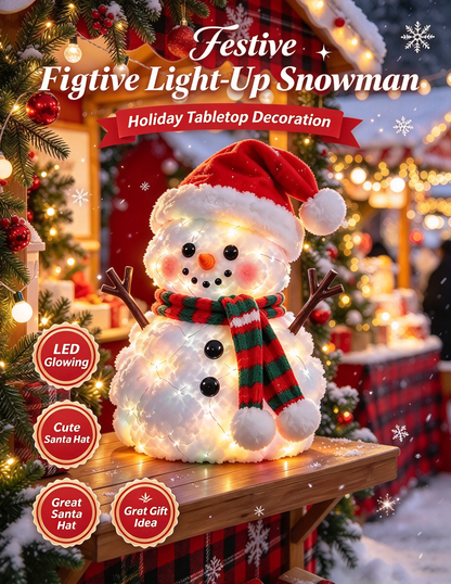 🔥 LAST DAY 49% OFF 🔥 Glowing Snowman Plush | Light-Up Christmas Tabletop Decoration 🎄⛄️