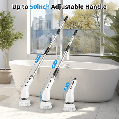 🧼 Electric Spin Scrubber Kit, Cordless Waterproof Power Cleaning Brush, Multi Replaceable Brush Heads for Bathroom, Tile, Floor, Bathtub