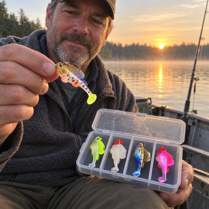 5-Piece T-Tail Soft Lure Set with Box