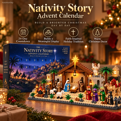 ⭐ Nativity Story Building Advent Calendar – 24-Day Christmas Countdown Set