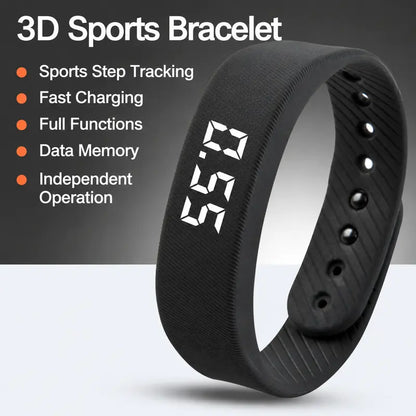 Activity Wrist Band with Silent Alarm & Step Counter