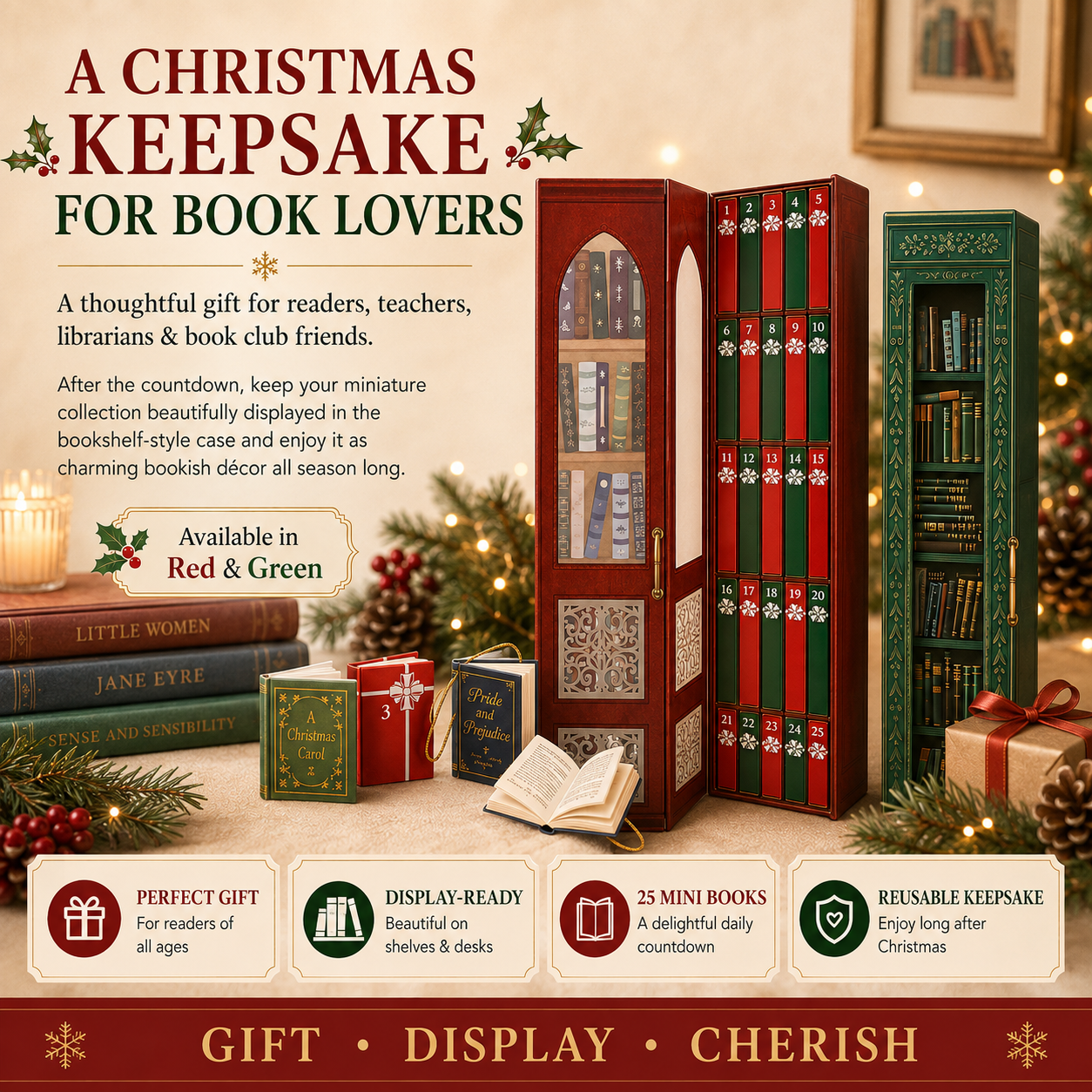 📚 25-Day Mini Book Advent Calendar – A Book Lover's Christmas Countdown