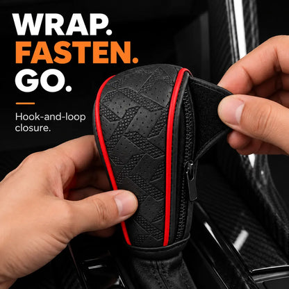 🚗 Sport Grip Leather Gear Shift Knob Cover 🔥