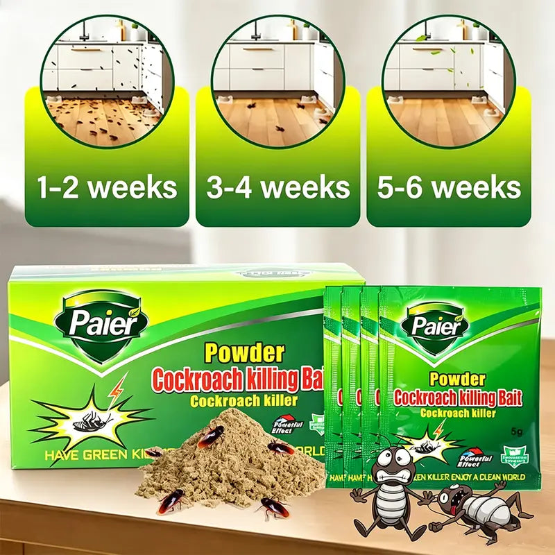 50-Packet High-Efficiency Cockroach Bait Powder