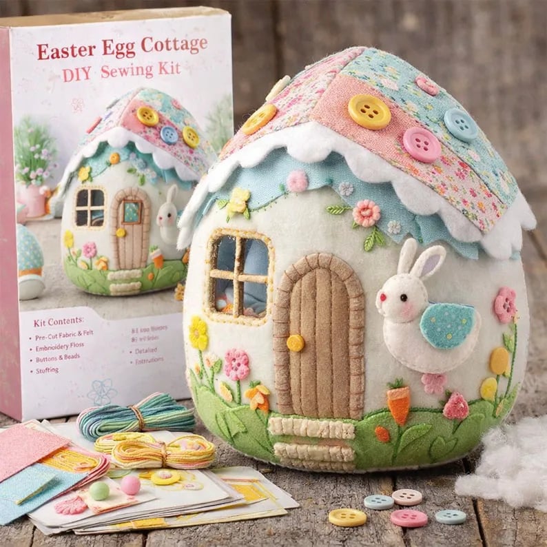 🔥DIY Easter Egg Cottage Sewing Craft Kit