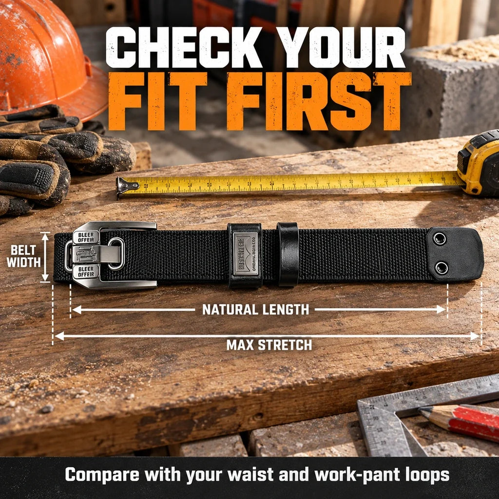 Holeless Stretch Belt with Square Metal Buckle