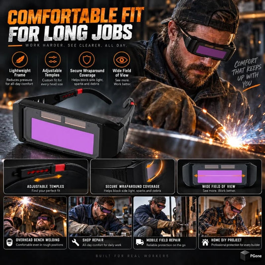 🔥HOT SALE🔥Auto-Darkening Anti-Glare Welding Glasses