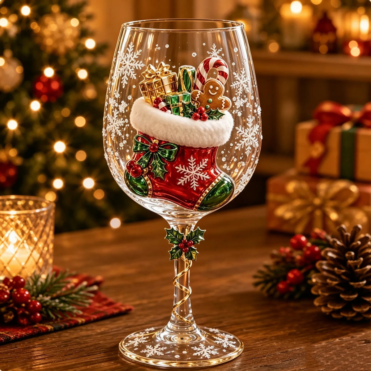 🎅Limited Edition🎄 Christmas Hosting Essential | 6-Piece Festive 3D Wine Glass Gift Set