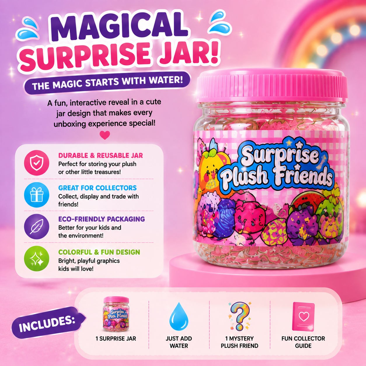 Magic Surprise Plush Jar 2026 – Cute Hidden Collectible Toy Gift For Kids