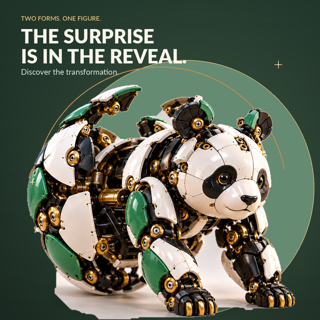 🐼 Egg-to-Panda Transforming Mechanical Figure – 2-in-1 Collectible Toy