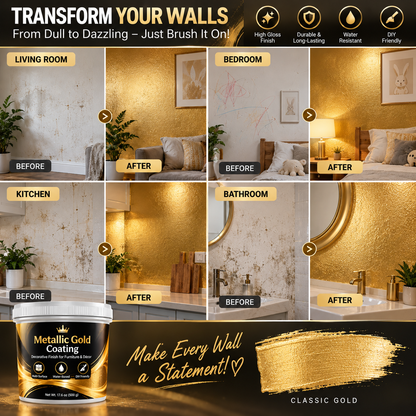 ✨ Metallic Gold Coating – Luxury DIY Finish for Furniture & Home Décor