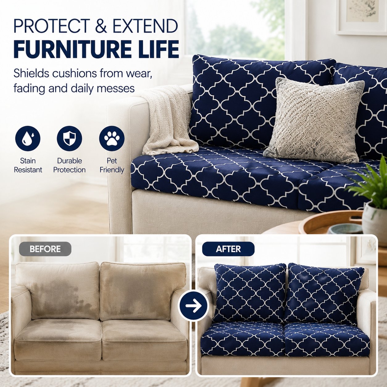 🛋️Outdoor Patio Sofa Cushion Covers