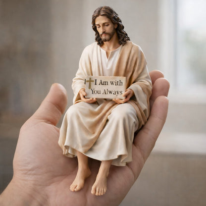 ✨Hand-Painted Resin Jesus Figurine✝️Serene Desk Companion🙏