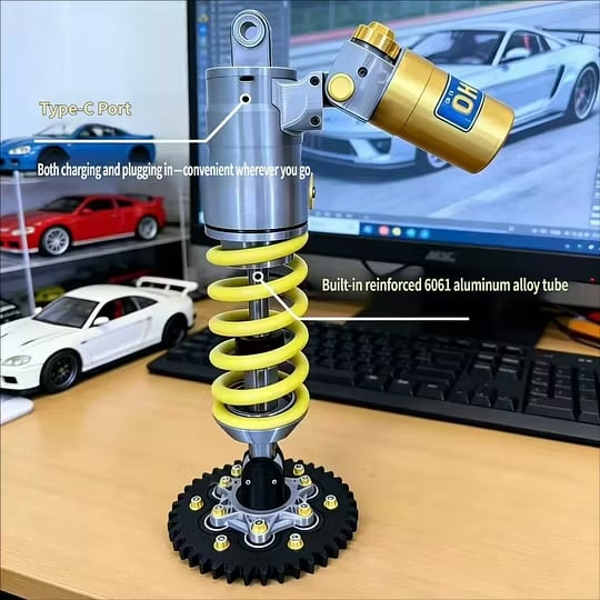 🎁Father's Day Limited Sale🔥Inspired Suspension Shock Absorber Lamp - Adjustable LED Light for Gamers & Car Enthusiasts