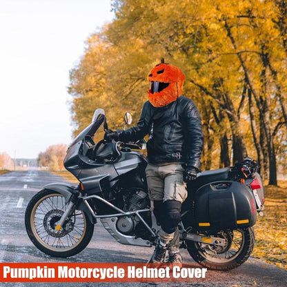 🎅🎃 Festive Plush Motorcycle Helmet Cover – Santa & Pumpkin