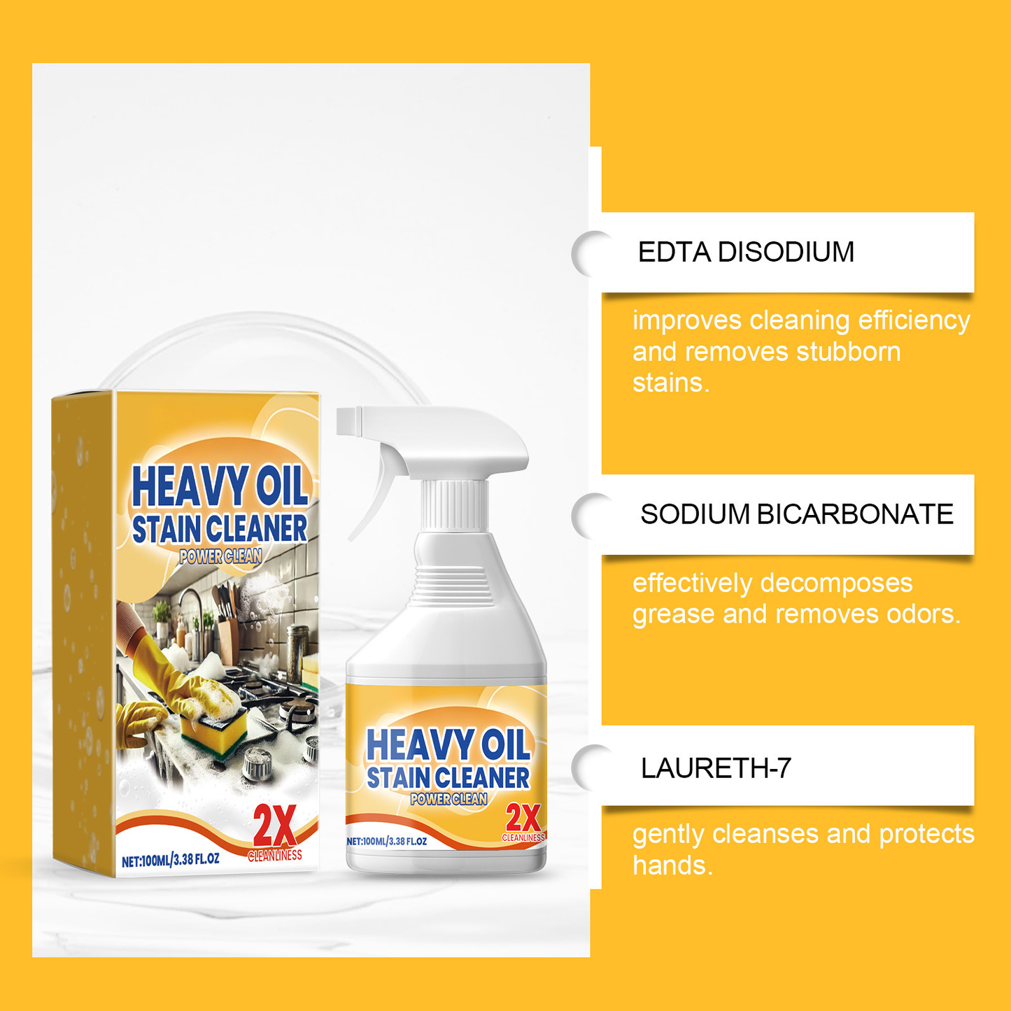 🔥Mother's Day 49% OFF-Heavy Duty Degreaser Spray for Kitchen Oven Stove Range Hood