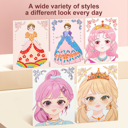 🎨Buy 2 Free Shipping👗Special Diamond Painting & Princess Book Makeup Craft Kits Foil Art Books Set Play on Paper