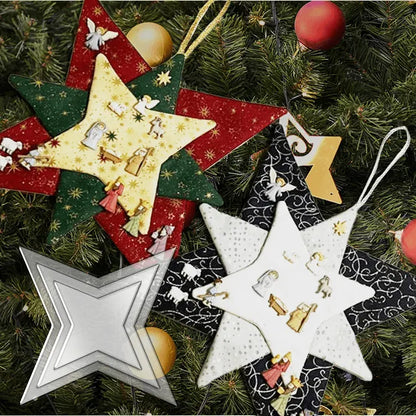 New Christmas Patchwork Star Template Set-- With Instructions