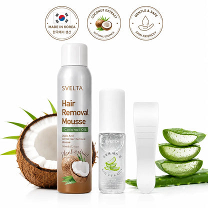 Hair Removal Mousse Kit for Legs, Arms & Underarms