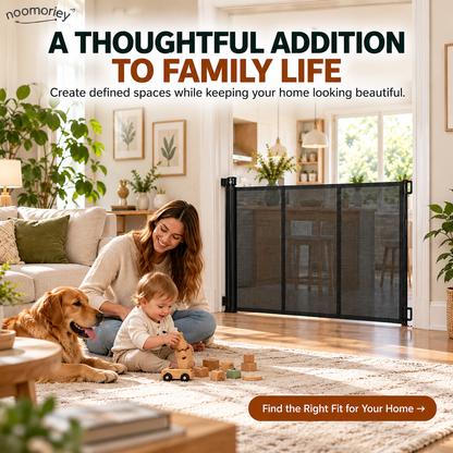 🏡🛡️ SafeNest – 42" Extra Tall Retractable Baby & Pet Gate, Extends Up to 60" Wide
