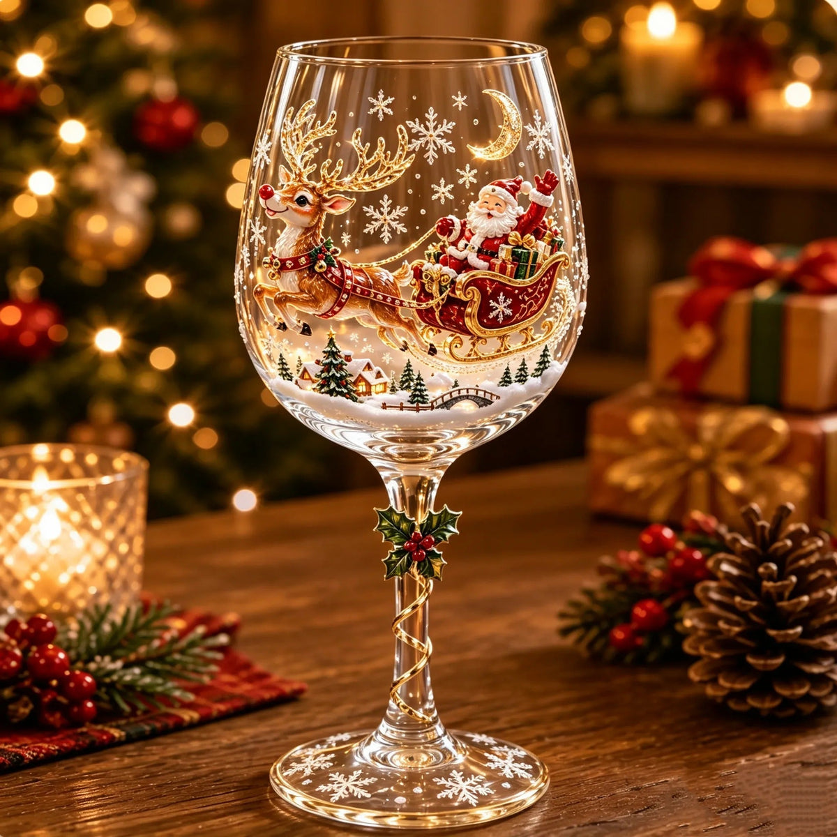 🎅Limited Edition🎄 Christmas Hosting Essential | 6-Piece Festive 3D Wine Glass Gift Set