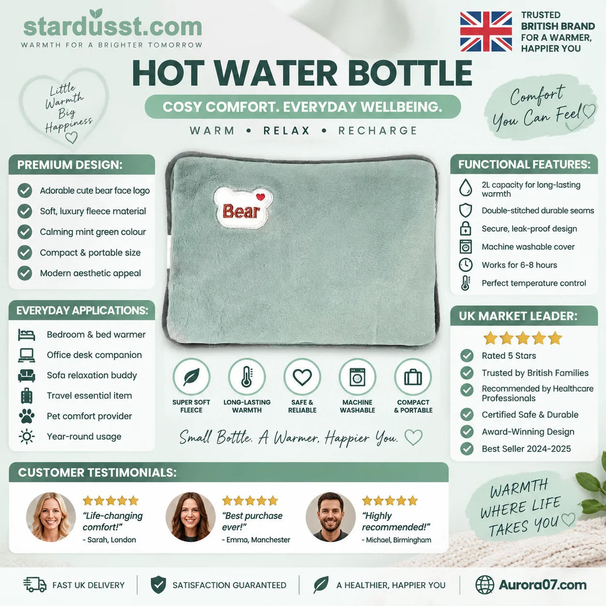 🎄Christmas Sale! LAST DAY ONLY! ⏰Rechargeable hot water bottles, heat packs, explosion-proof heat pads