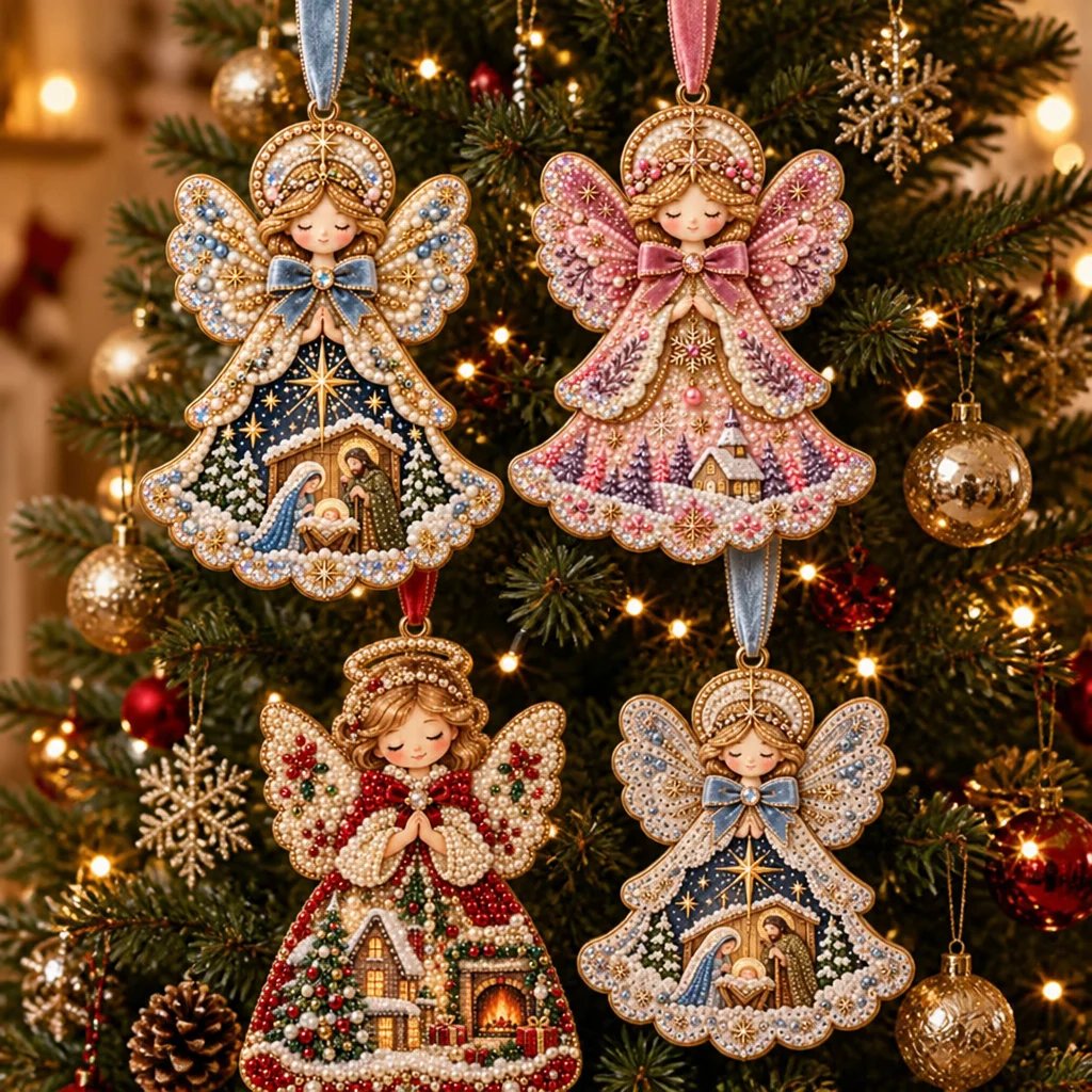 🔥Last Day 49% OFF - 👼✨ DIY Pearl Art Christmas Angel Ornament Kit