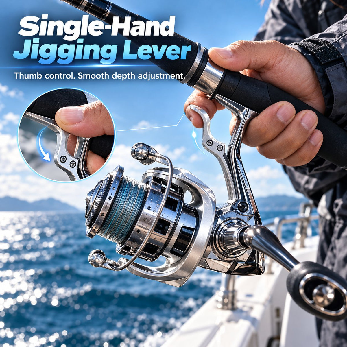 🔥HOT SALE🔥🎣 Single-Hand Jigging Reel