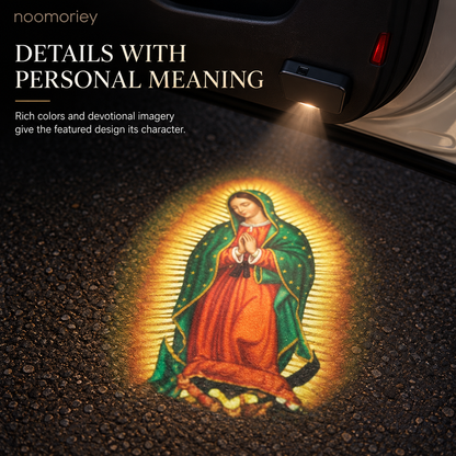 ✨ Faith-Inspired Car Door Projector Light – Decorative Ground Projection