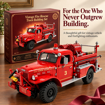 🚒1940s Heritage Fire Engine Building Set – Collector Edition