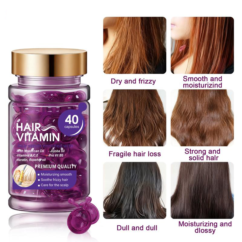 Hair Vitamin Capsules with Violet & Argan Oil for Frizz Control