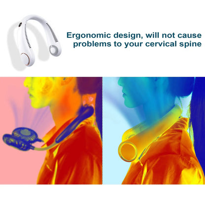 Portable Bladeless Neck Fan with Digital Display – Rechargeable Hands-Free Cooling Fan, 5-Speed Wearable Personal Fan for Travel, Office & Outdoor Use