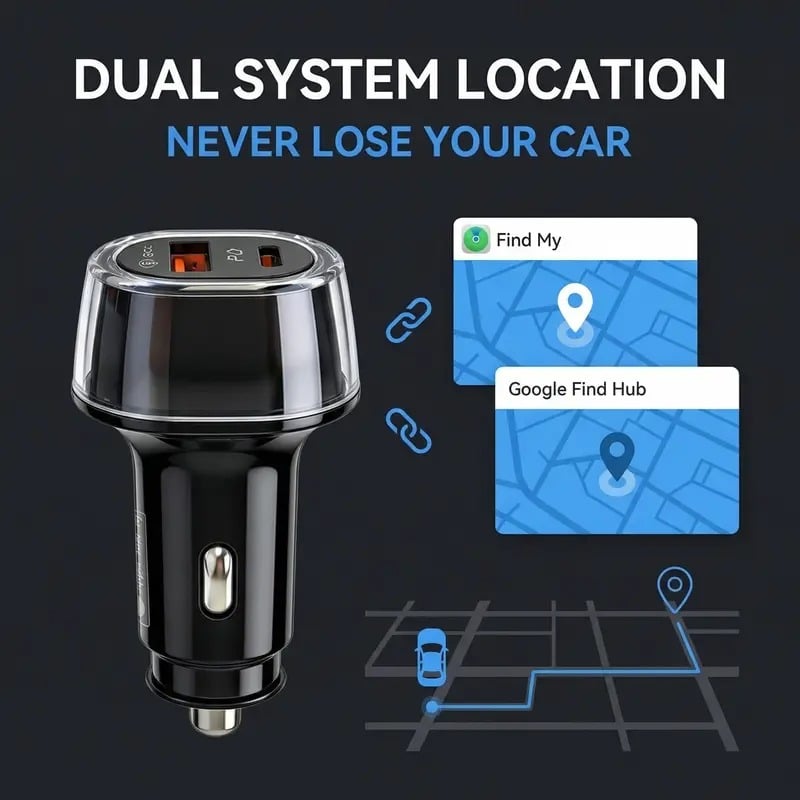 2-in-1 Smart Car Charger & Vehicle Tracker