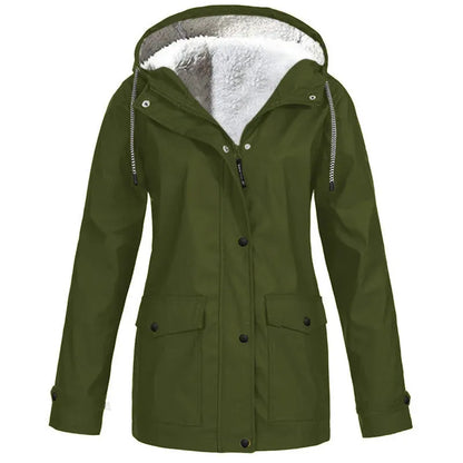 🏆 LIMITED TIME 65% OFF ❤️‍🔥 Women's Plush-Lined Windproof Hooded Jacket